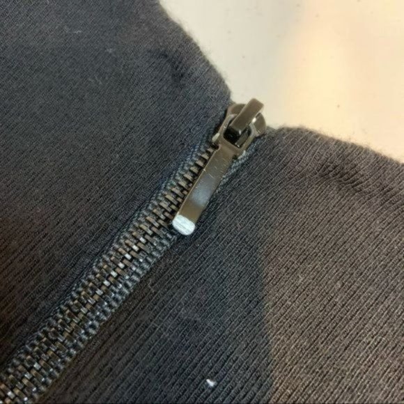 VINCE RIBBED KNIT PENCIL ROUND NECK SLEEVELESS MIDI KNEE LENGTH DRESS BLACK S - Picture 5 of 9